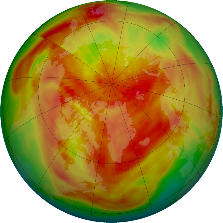 Arctic ozone map for 23 March 1981
